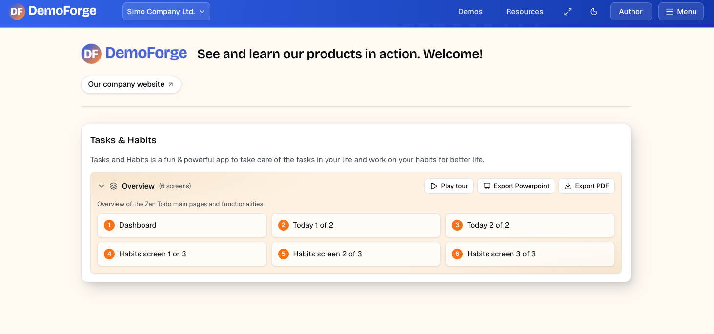 DemoForge product screenshot 1